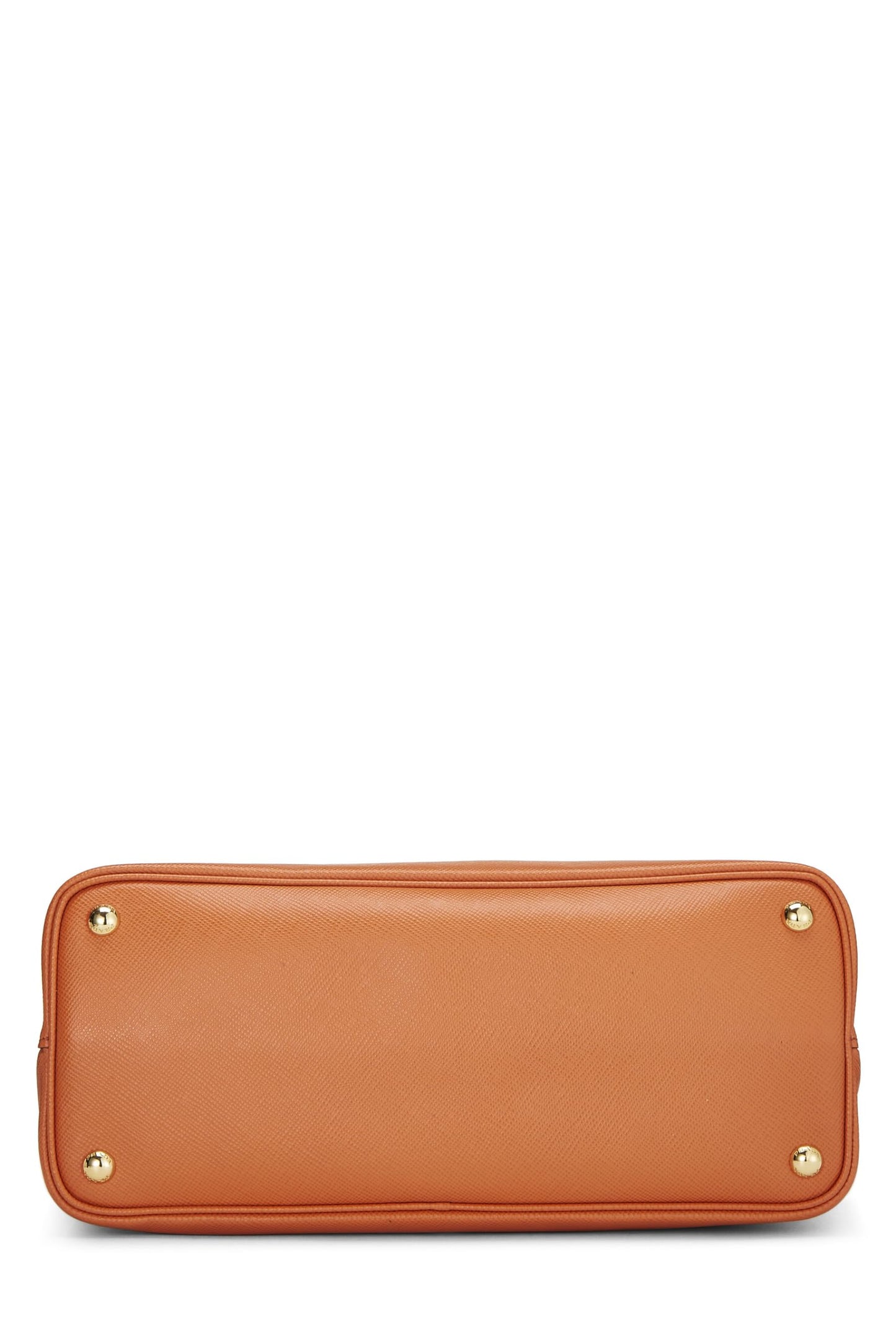 Prada Cuir Double Tote Leather Saffiano Orange Tote Bag