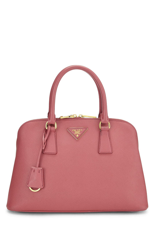Prada Promenade Luxury Handbag Saffiano Pink Medium Travel Bag