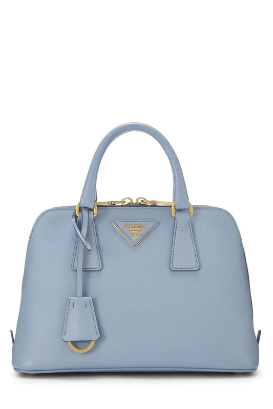 Prada Promenade Luxury Handbag Saffiano Blue Small Travel Bag Promenade Small Blue