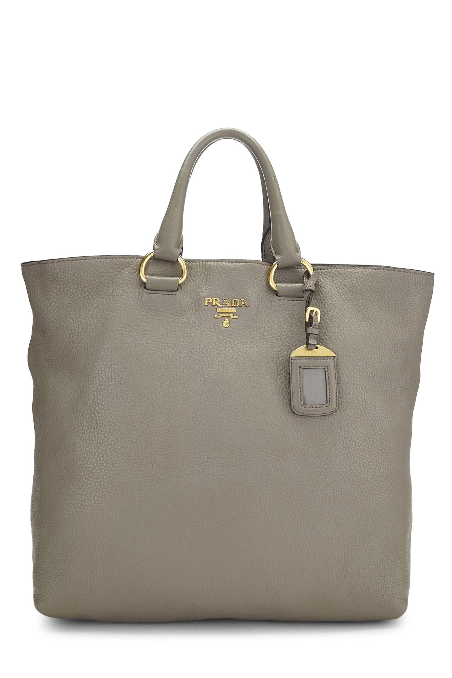 Prada Grey Daino Shopping Tote Grey Vitello Gray Tote Bag