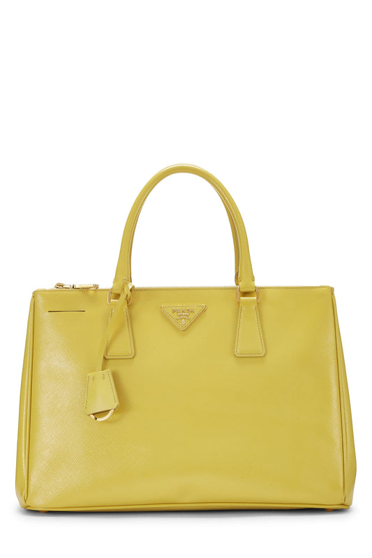 Prada Executive Tote Saffiano Yellow Large Tote Bag
