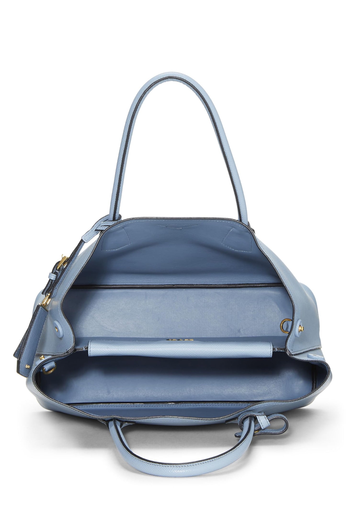 Prada Double Bag Tote Saffiano Blue Medium Tote Bag