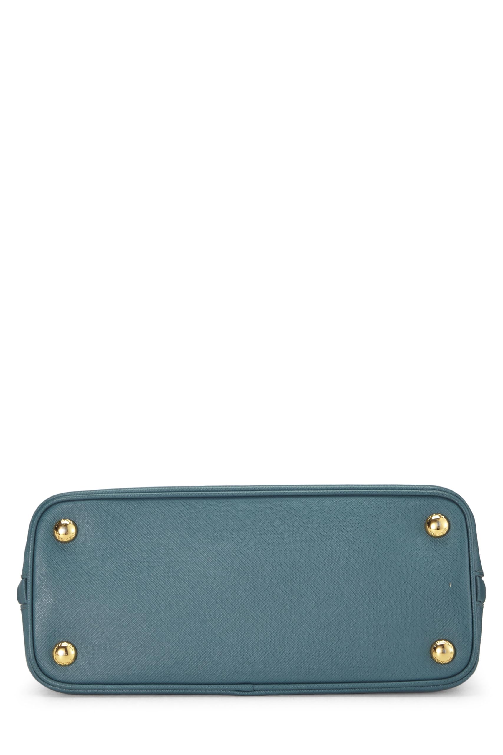 Prada Promenade Luxury Handbag Saffiano Blue Small Travel Bag