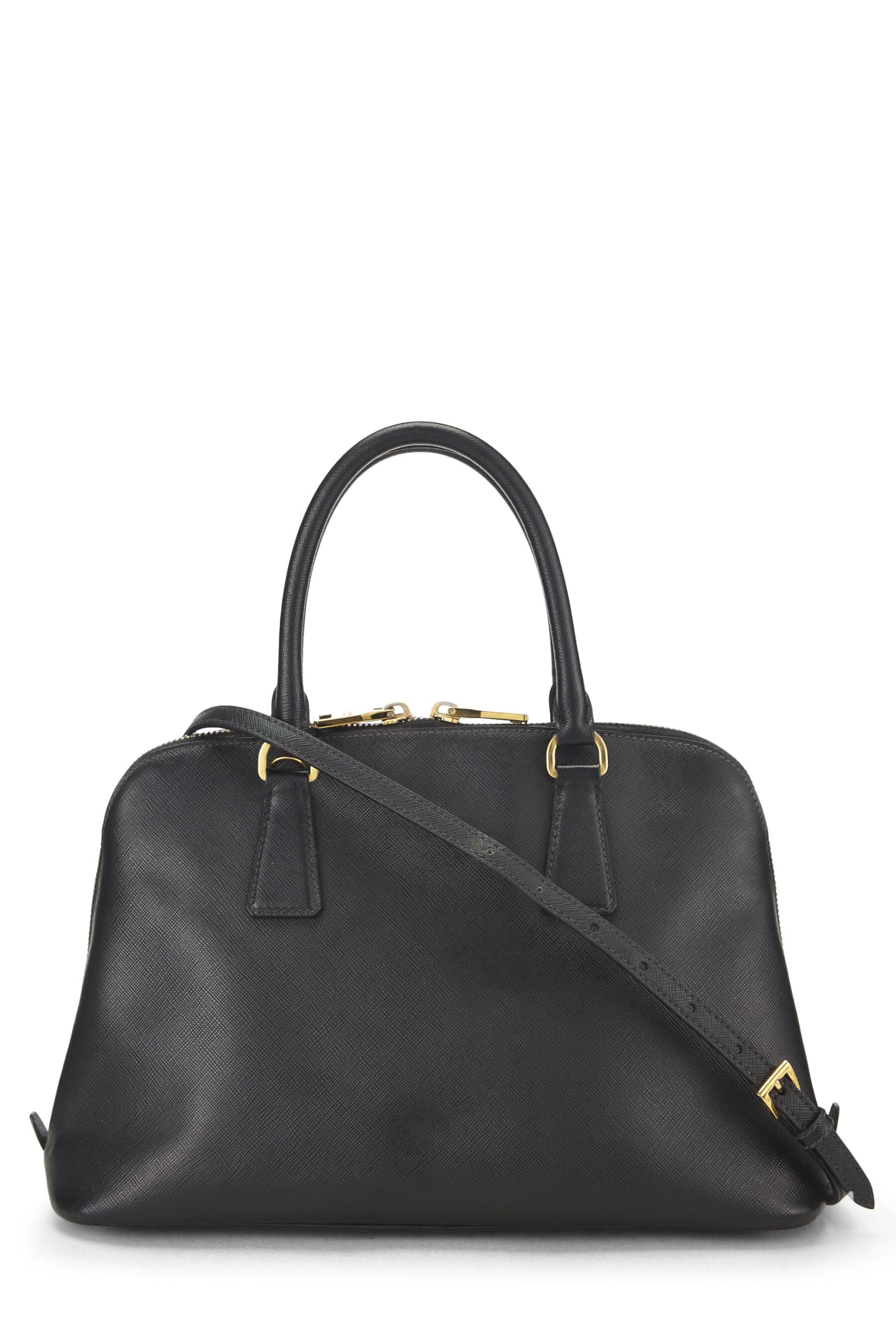 Prada Promenade Luxury Handbag Saffiano Black Small Travel Bag
