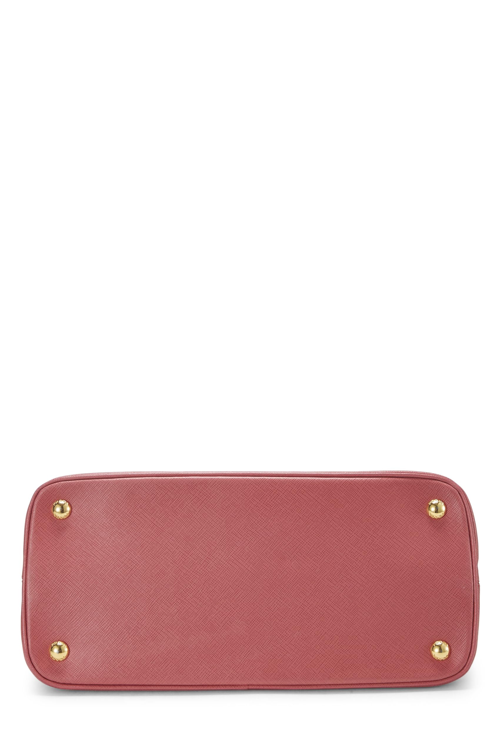 Prada Dome Handbag Saffiano Pink Travel Bag
