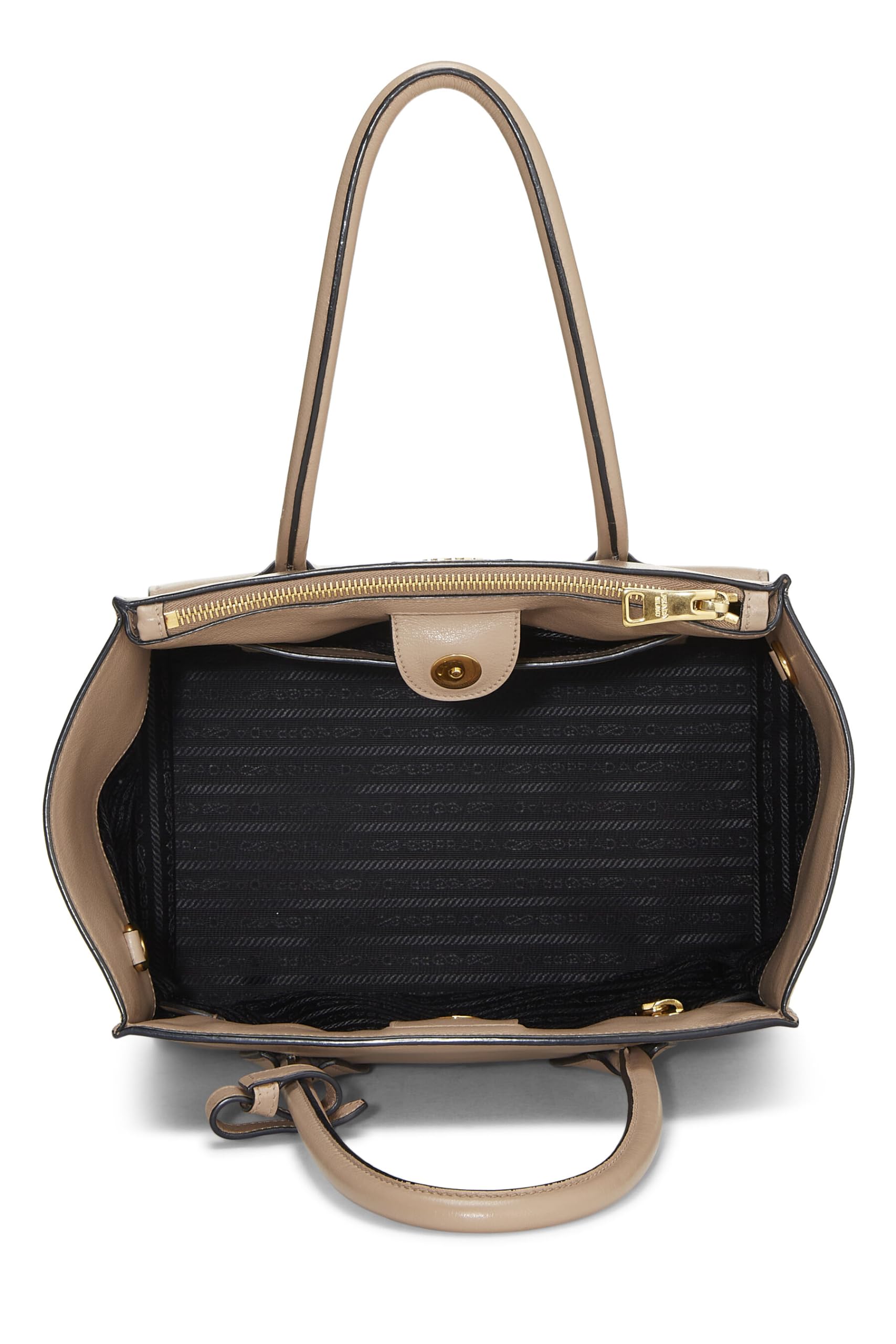 Prada Daino Trapeze Tote Vitello Beige Tote Bag