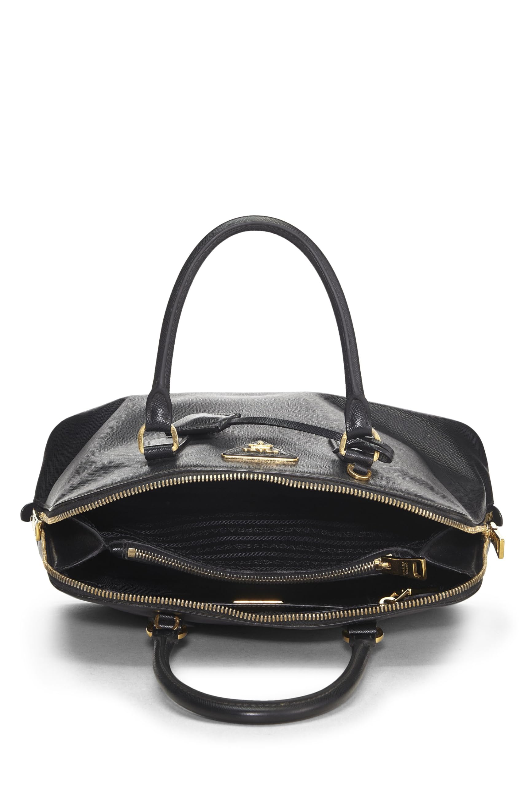 Prada Promenade Luxury Handbag Saffiano Black Small Travel Bag