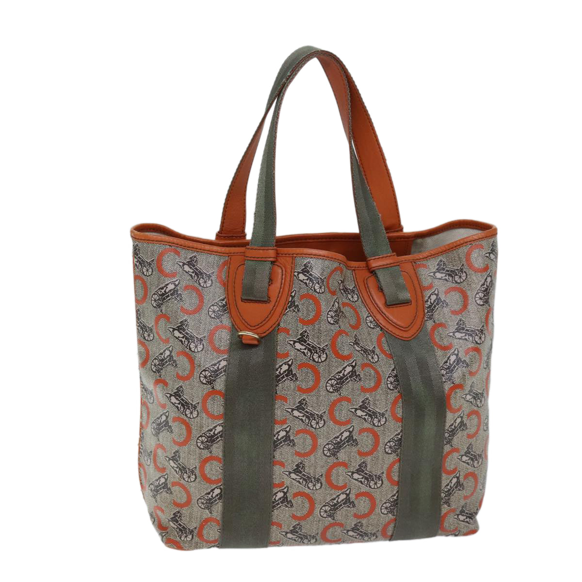 Luxury C Macadam Tote Bag Orange Canvas