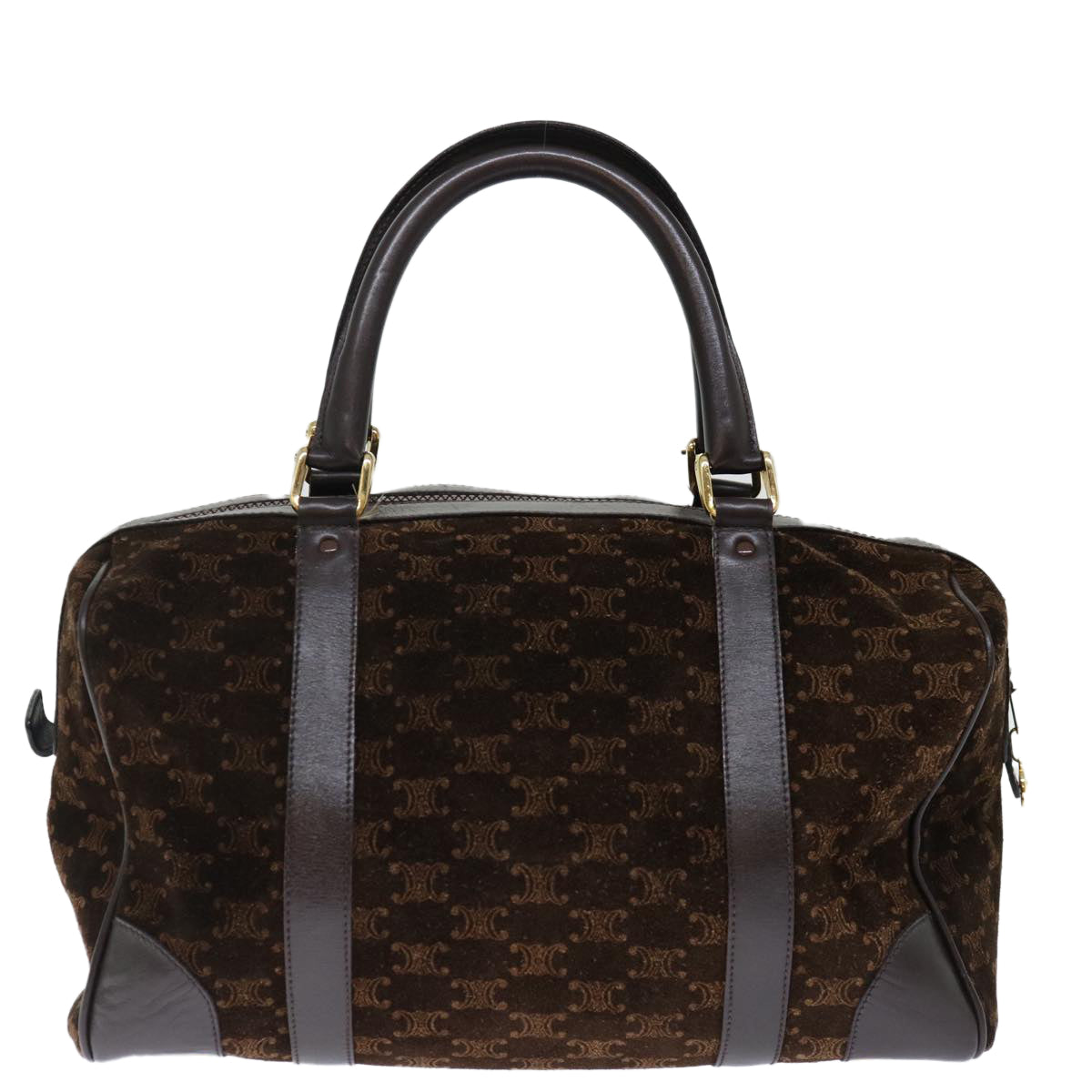 Luxury Macadam Boston Bag Canvas Brown Travel Bag