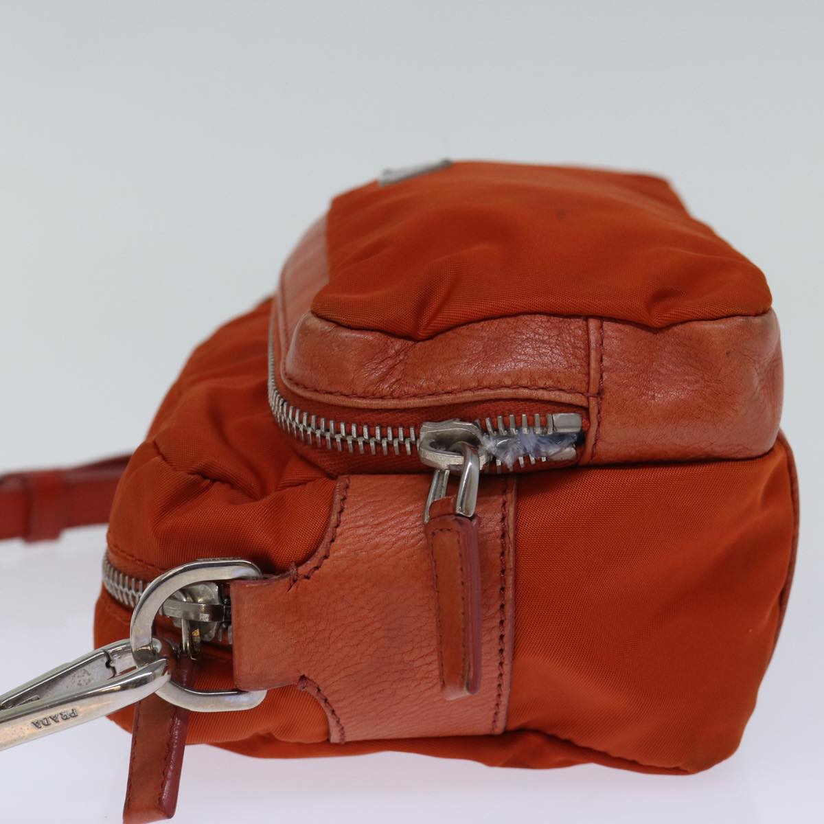 Prada Shoulder Bag Auth Nylon Orange