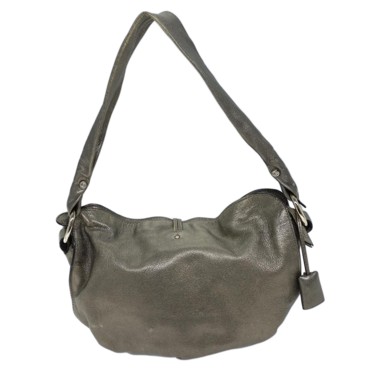 Luxury Shoulder Bag Leather Silver