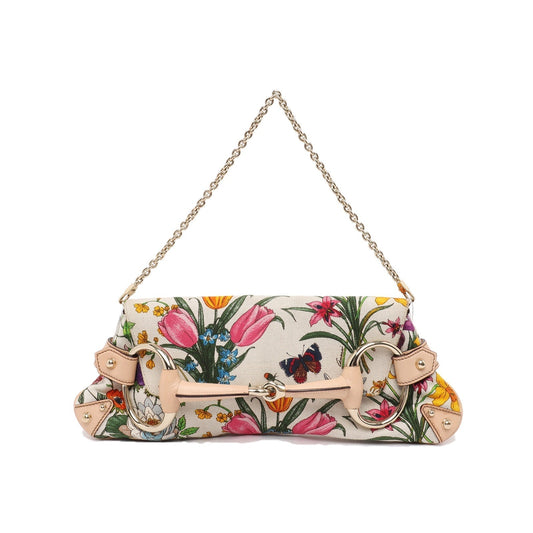 Gucci Horsebit Limited edition floral print Chain Shoulder Bag