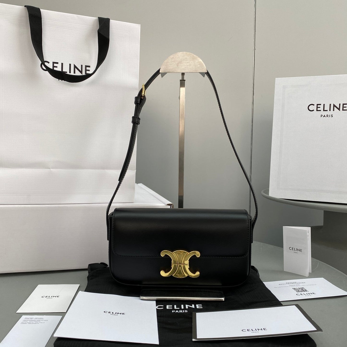 Top Quality Triomphe Shoulder Bag For Women Black 194143Bf438No 1868
