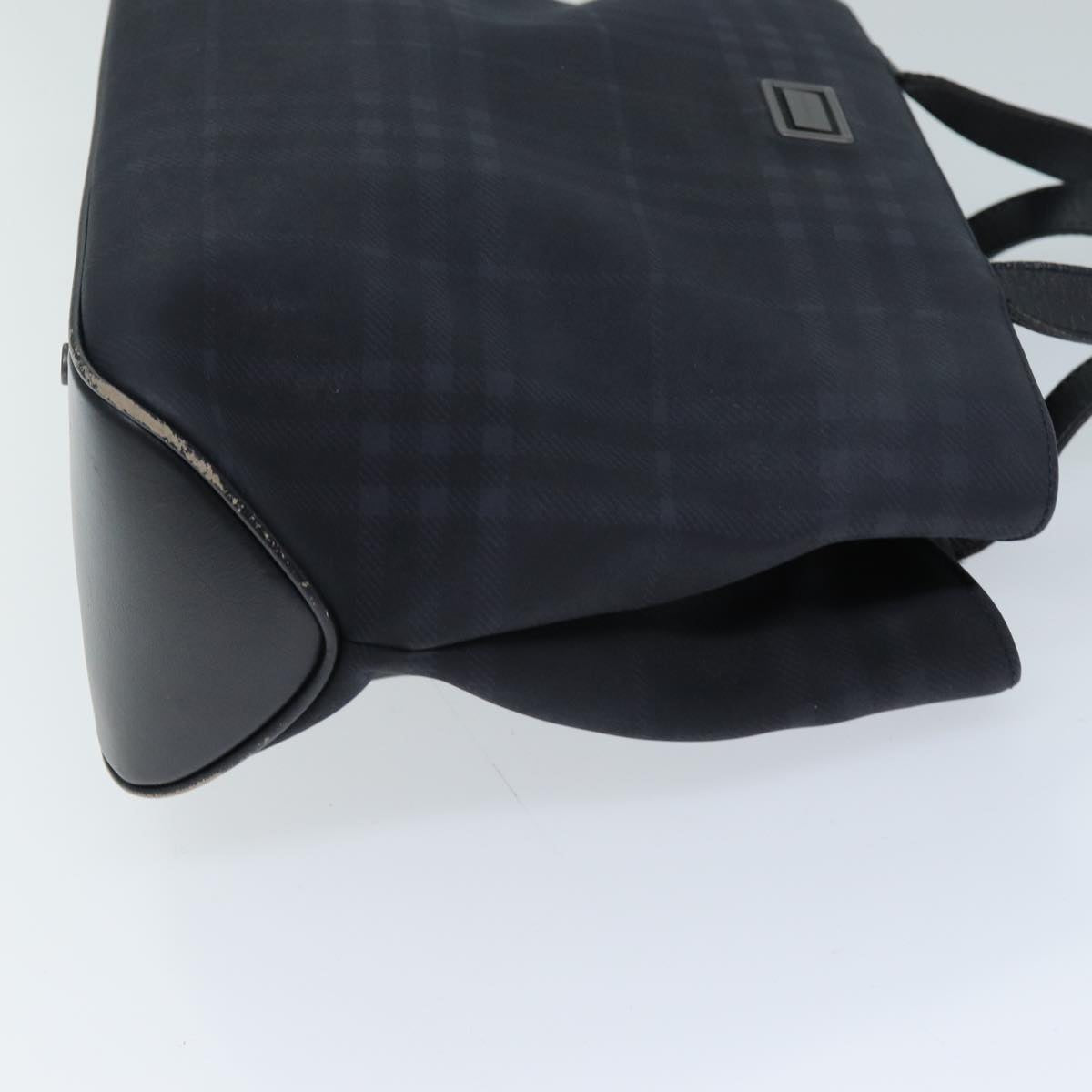 Burberry Luxury Nova Check Hand Bag Auth Nylon Black Travel Bag Black Auth 73147