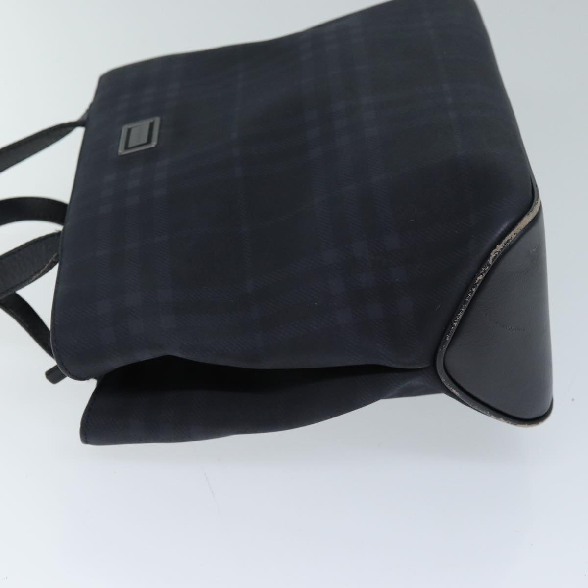 Burberry Luxury Nova Check Hand Bag Auth Nylon Black Travel Bag Black Auth 73147
