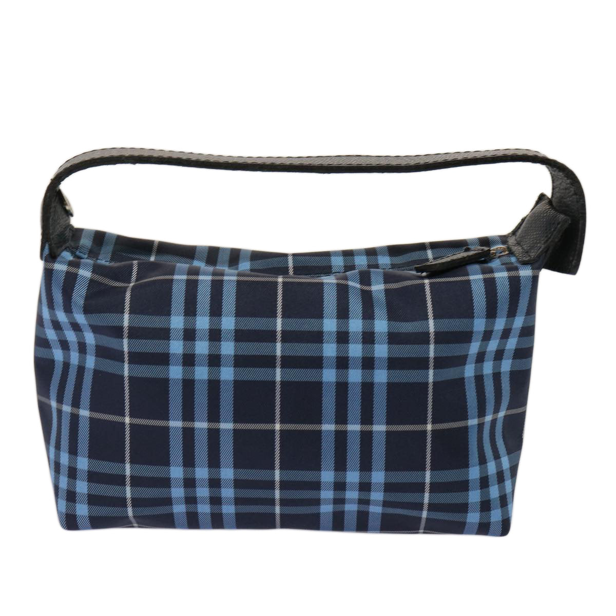 Burberry Luxury Nova Check Hand Bag Auth Nylon Blue Travel Bag