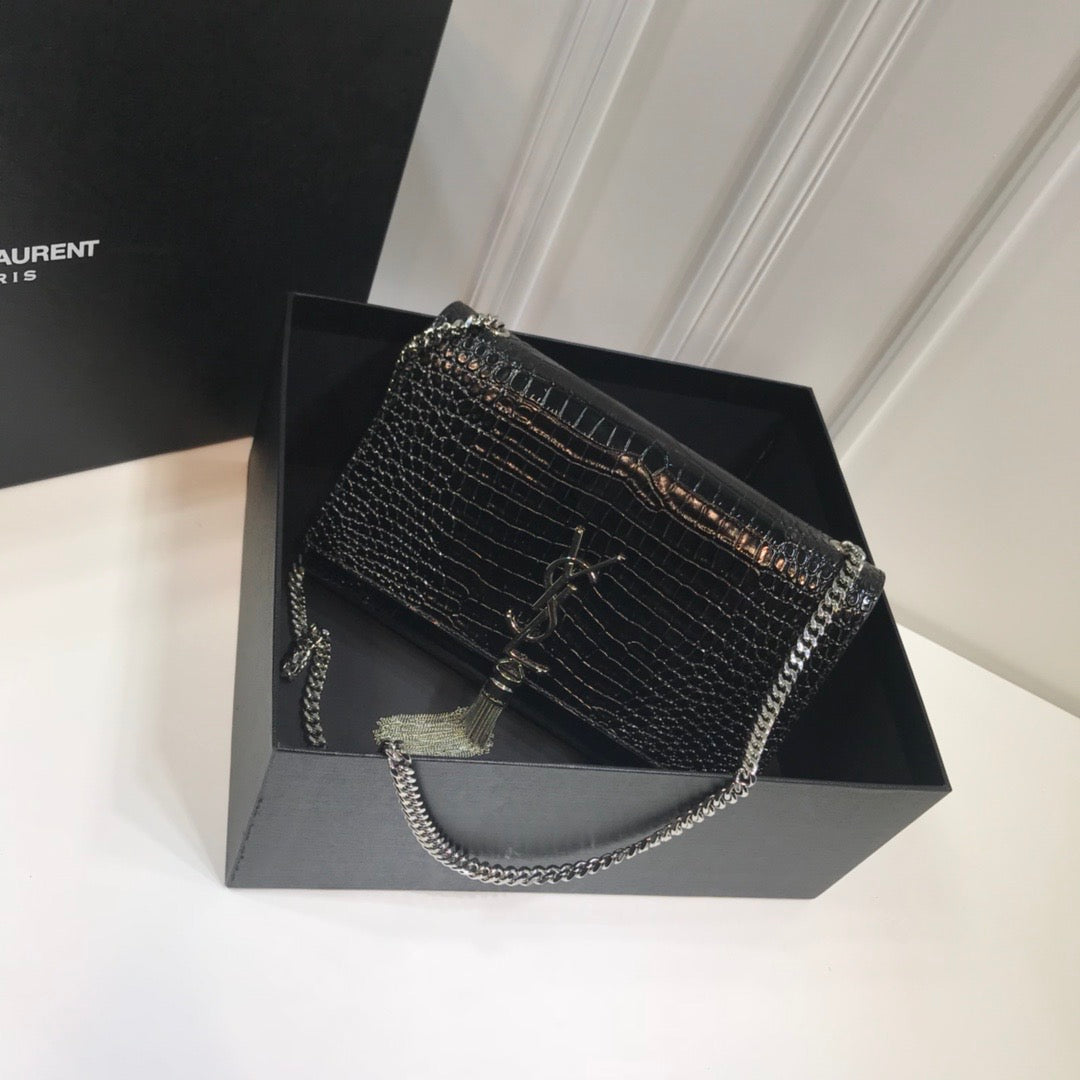 YSL Saint Laurent YSL Top Quality Kate Metop Qualityum Bag Black Chain Travel Bag 354119Dnd0N1000 2085