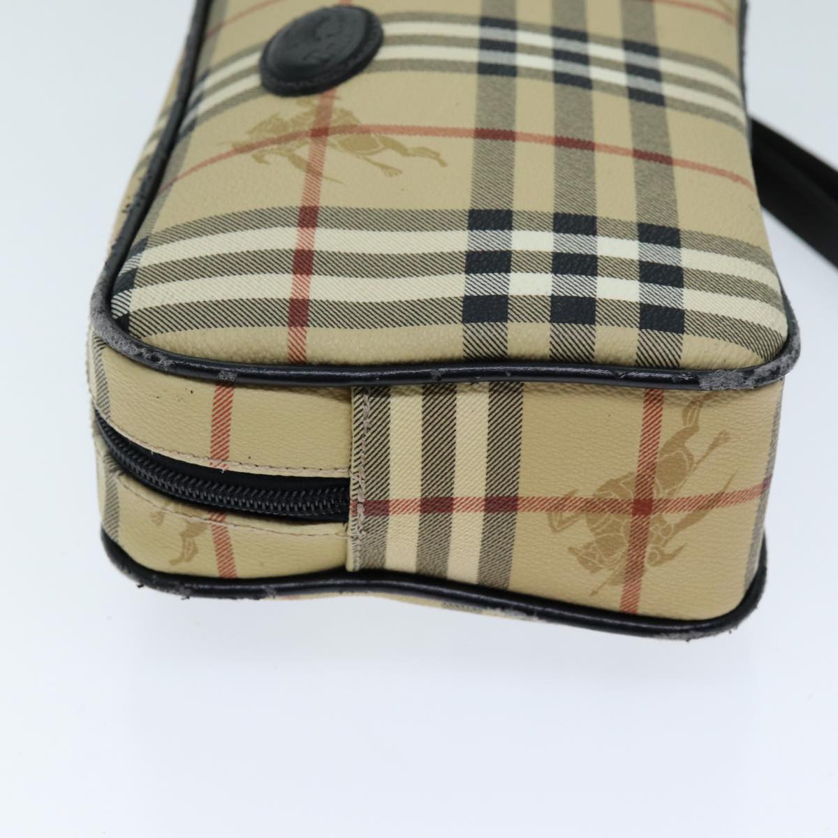 Burberry Luxury ss Nova Check Clutch Bag Pvc Auth Beige