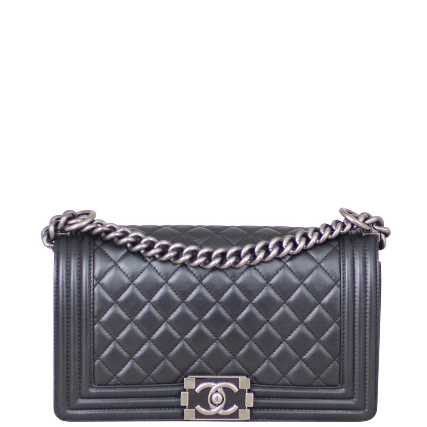 Chanel Boy Old 20 Series Handbag Black Medium
