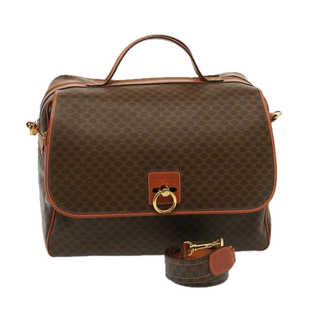 Luxury Macadam Boston Bag Pvc Way Canvas Brown Travel Bag