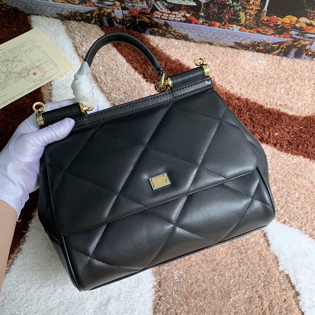 Top Quality Sicily Bag In For Women Quilted Black Travel Bag