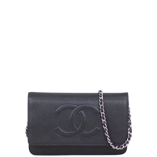 Chanel Timeless Wallet on Hardware Handbag Silver Chain