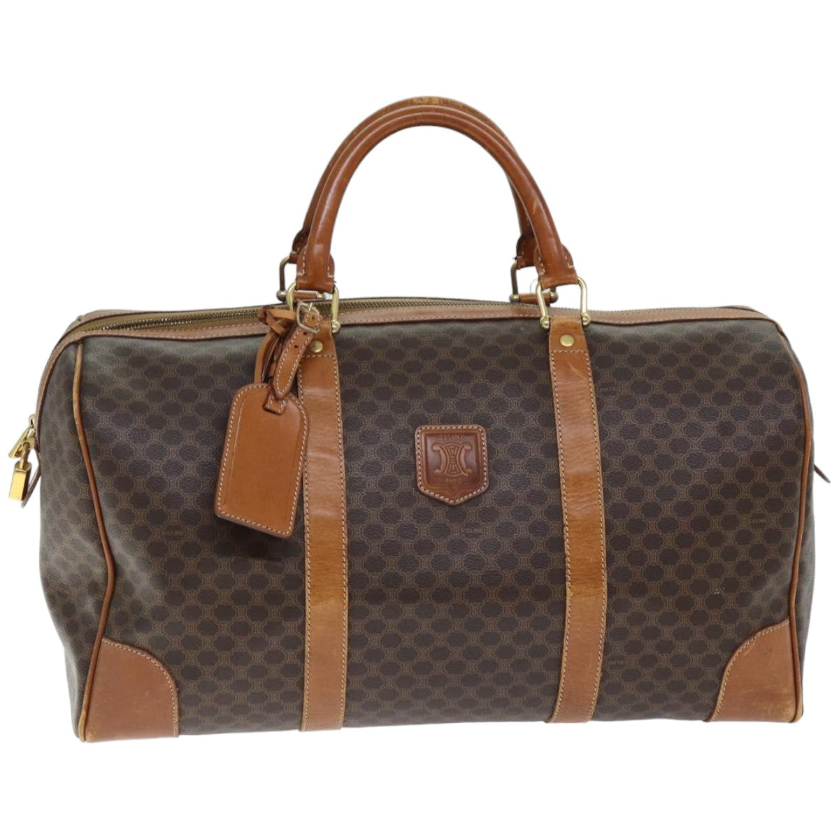 Luxury Macadam Boston Bag Pvc Canvas Brown Travel Bag
