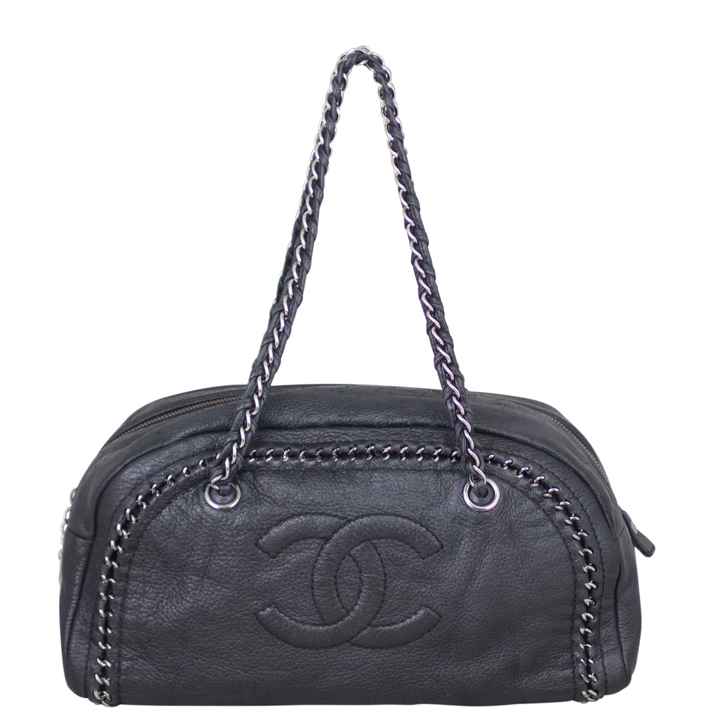 Chanel Luxe Ligne Bowler Deerskin Handbag