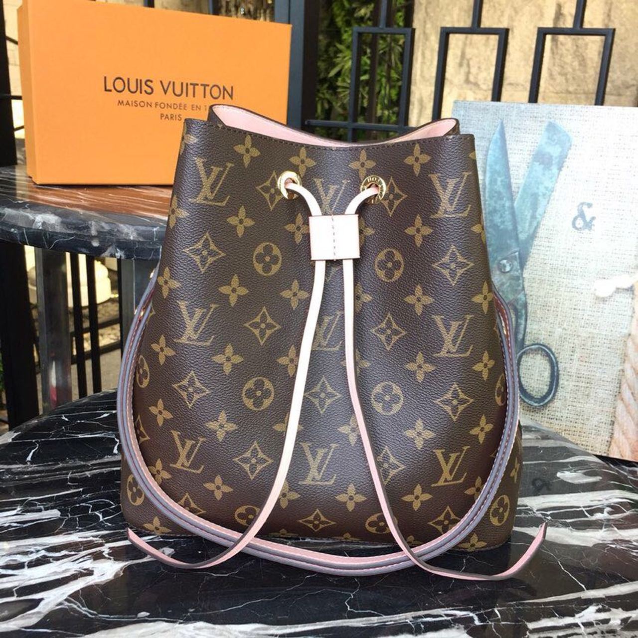 Top Quality Neonoe Mm Bucket Bag Rose Canvas Monogram Shoulder Bag