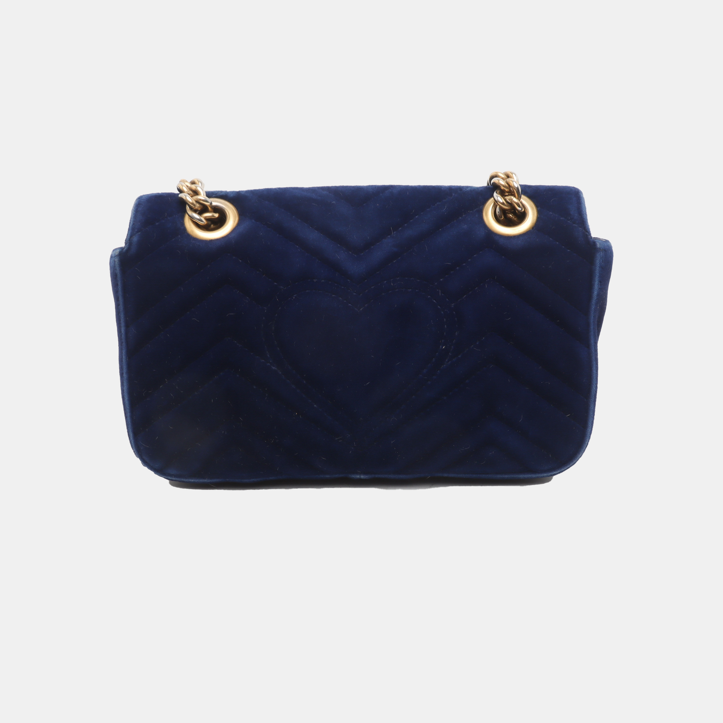 Gucci Marmont Velvet Navy Mini Flap Travel Bag Handbag 2