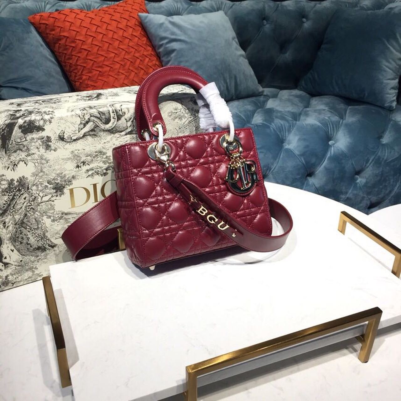Lady My Abcbag Cherry Cannage Red Small Travel Bag