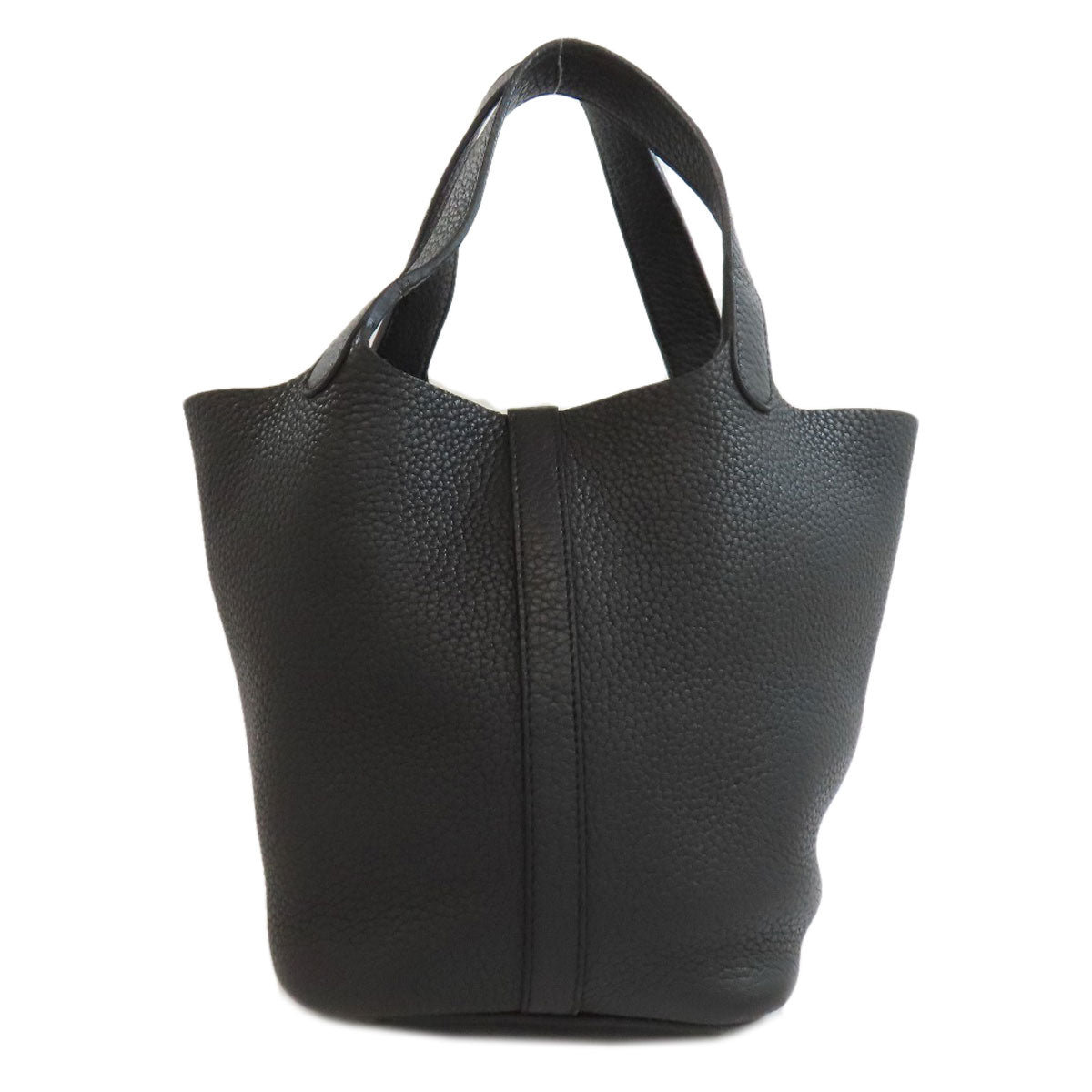 Hermes Handbag Taurillon Clemence Picotin Lock Pm Silvermetal Women Black Travel Bag