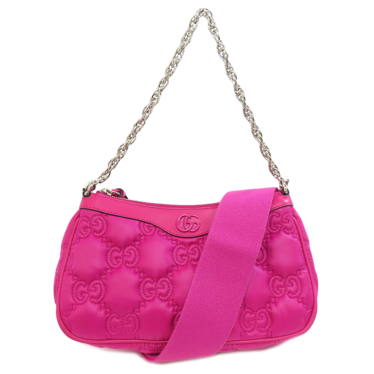 Gucci GG 2WAY Matelasse Nylon Pink Travel Bag