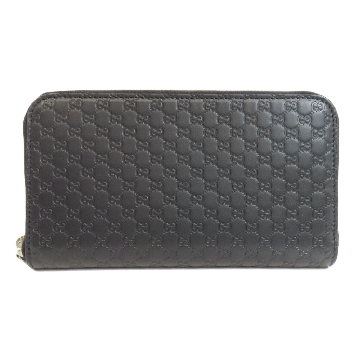 Gucci Long Purse Outlet GG Signature Leather Black Wallet Case