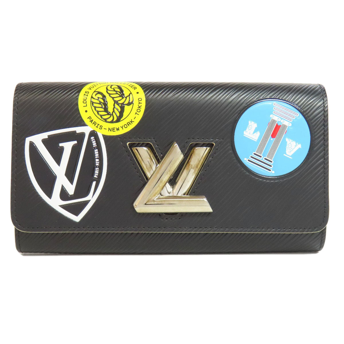 Louis Vuitton Long Purse M62008 Epi Portefeuille Black Wallet Case