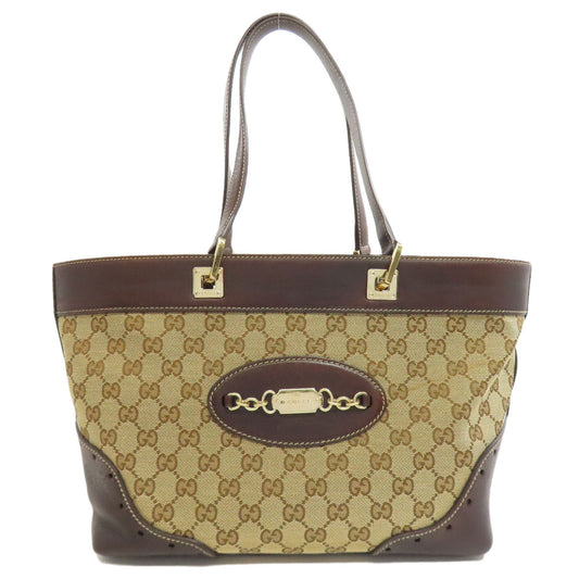 Gucci GG Canvas Brown Tote Bag