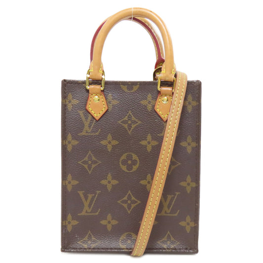 Louis Vuitton M69442 Petit Sac Plat Monogram Canvas Brown Handbag