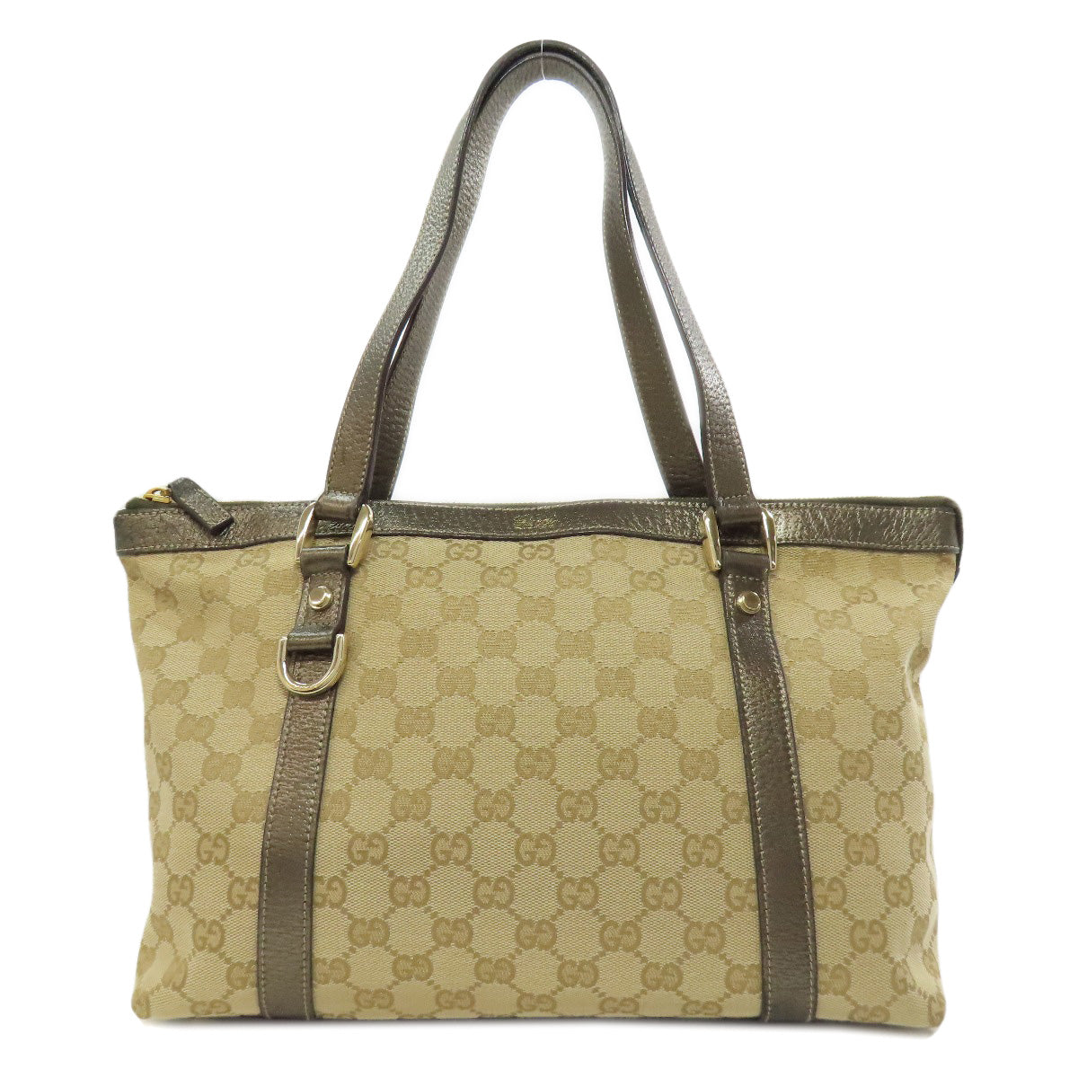 Gucci Abbey GG pattern Canvas Brown Tote Bag