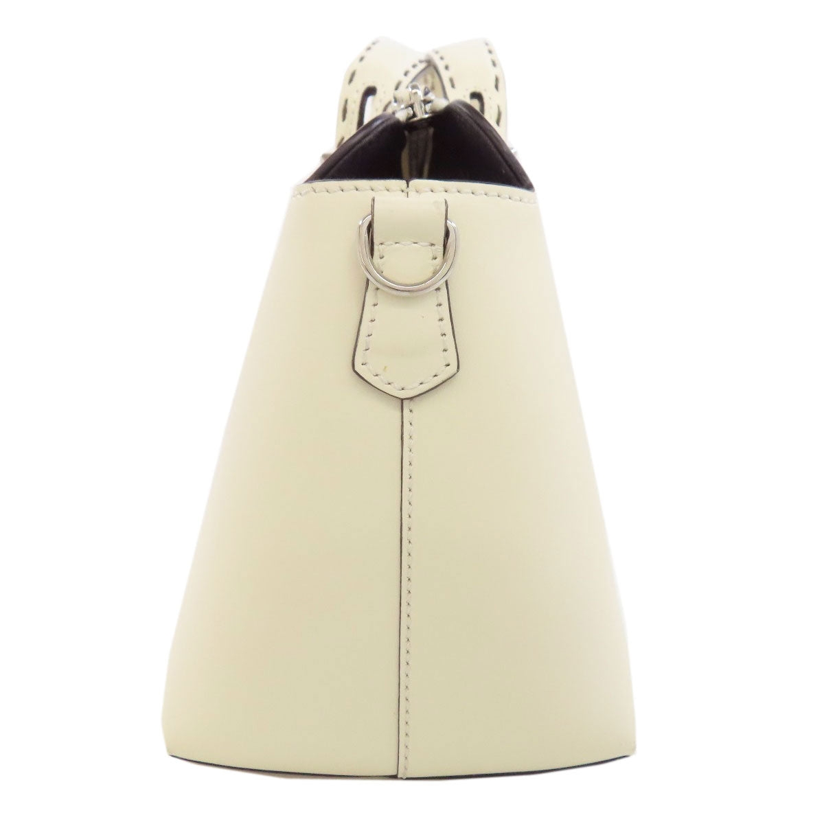Fendi Handbag Calfskin By The Way 2Way White Travel Bag