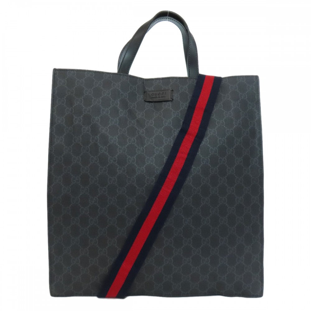 Gucci PVC GG Supreme 2WAY Gray Travel Bag