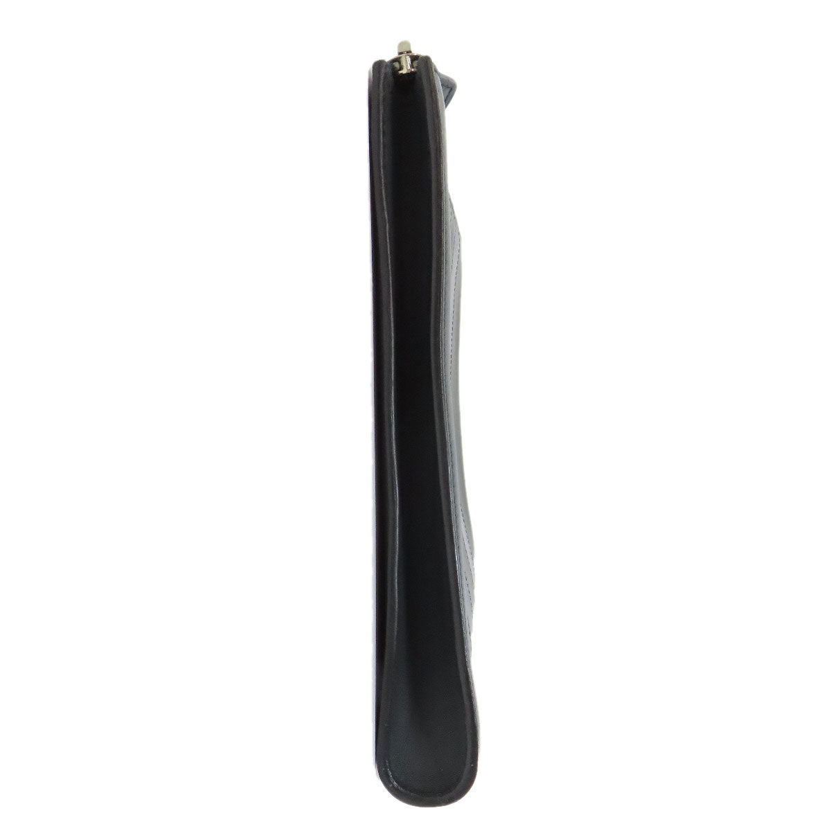 Clutch Bag Stripe Mens Leather Black