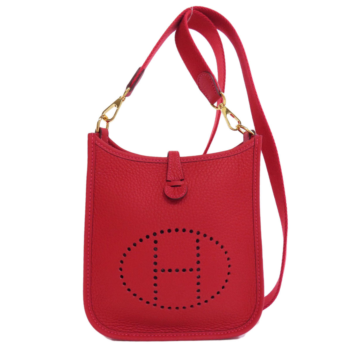 Shoulder Bag Taurillon Clemence Evelyn Tpm Metal Red Gold