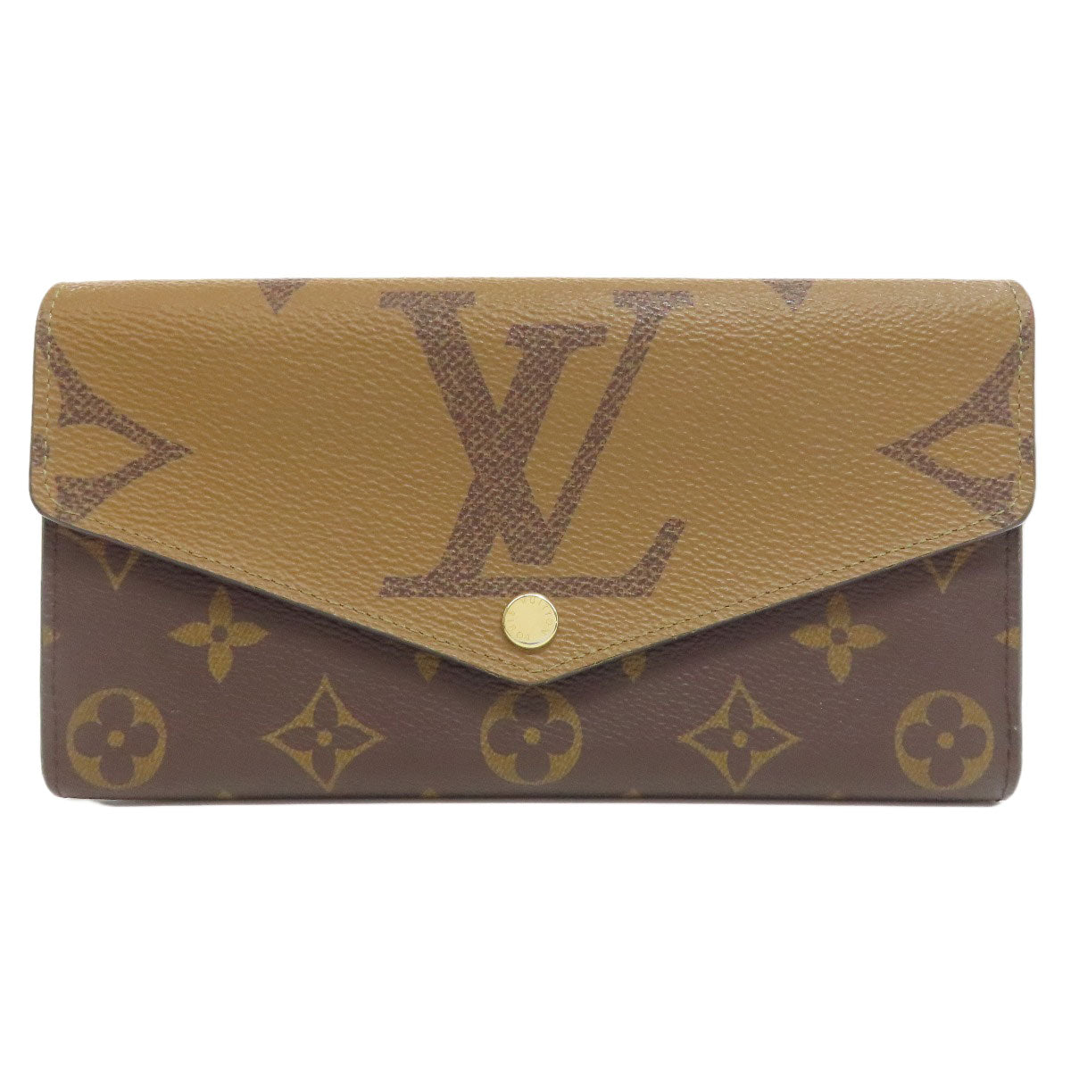 Louis Vuitton Long Purse M80726 Giant Portefeuille Monogram Brown Wallet Case 2