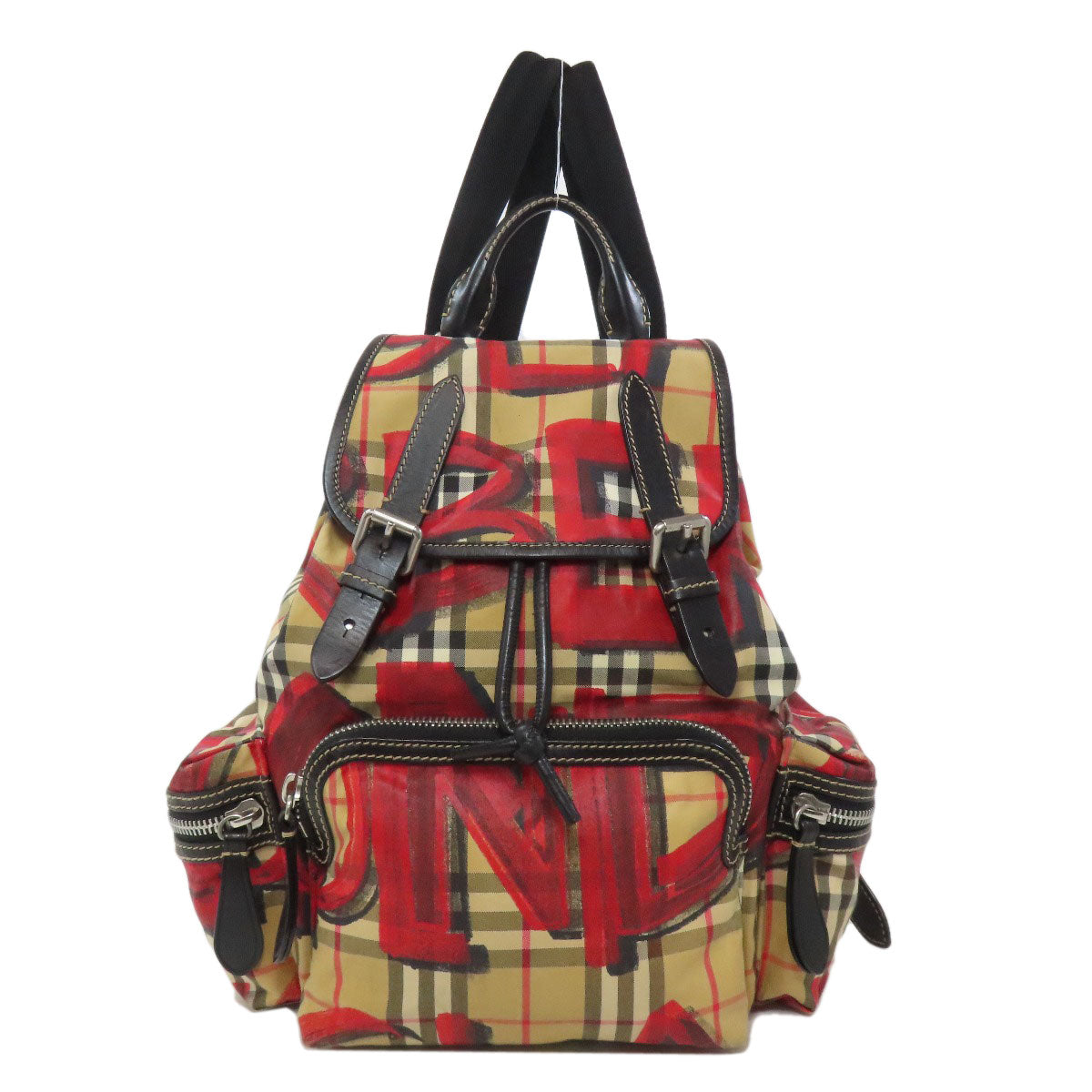 Burberry Backpack Graffiti Nylon Brown