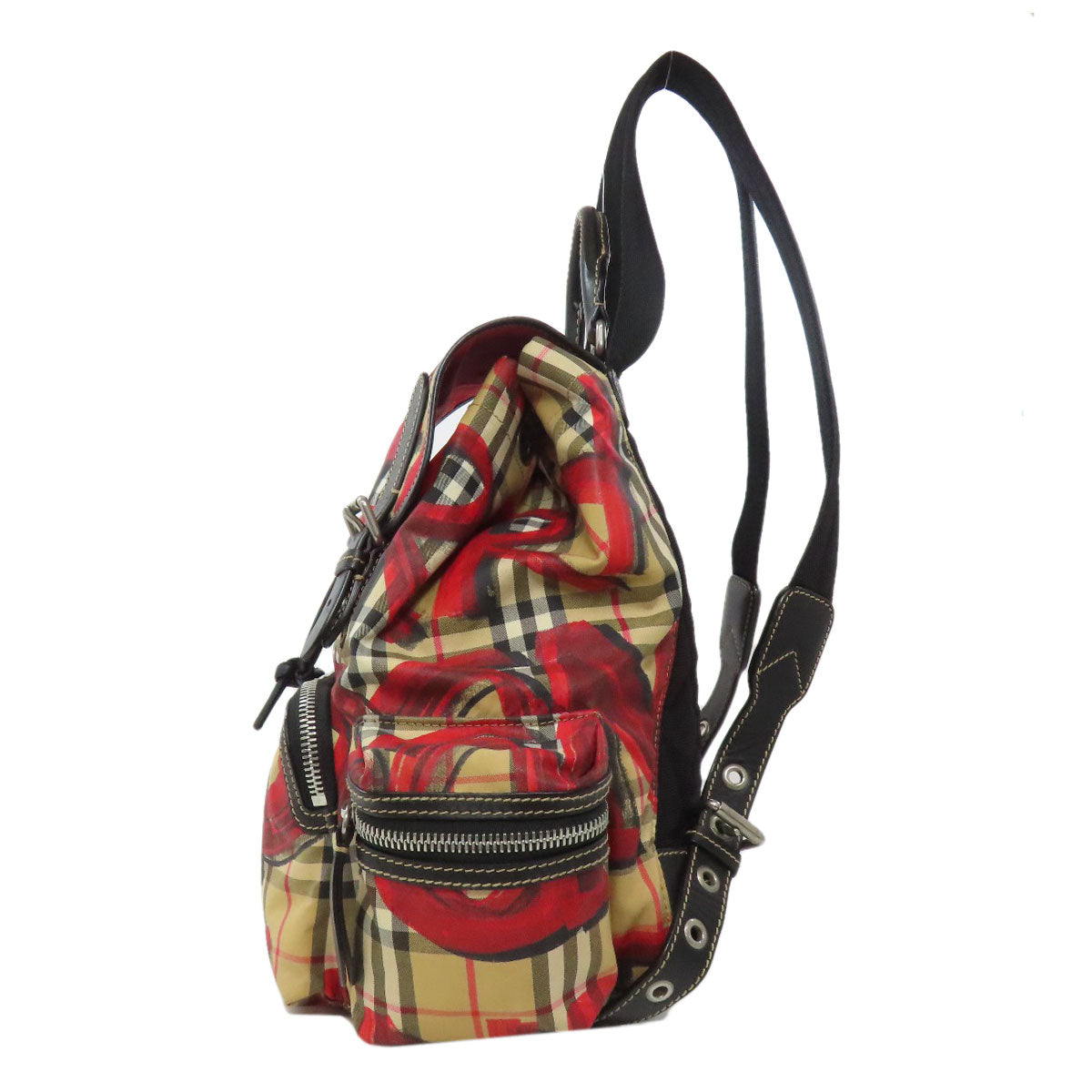 Burberry Backpack Graffiti Nylon Brown