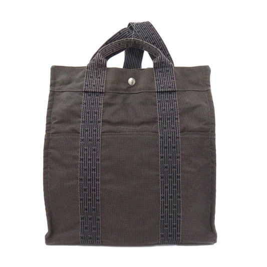 Hermes Handbag Her Line Ad Mm Canvas Gray Travel Bag