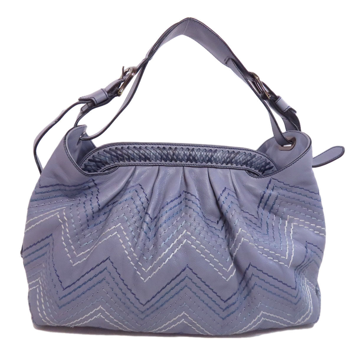 Fendi Shoulder Bag Stitch One Belt Leather Brown