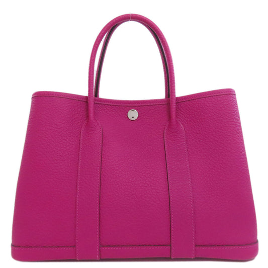 Hermes Handbag Country Garden Party Tpm Silvermetal Women Purple Travel Bag