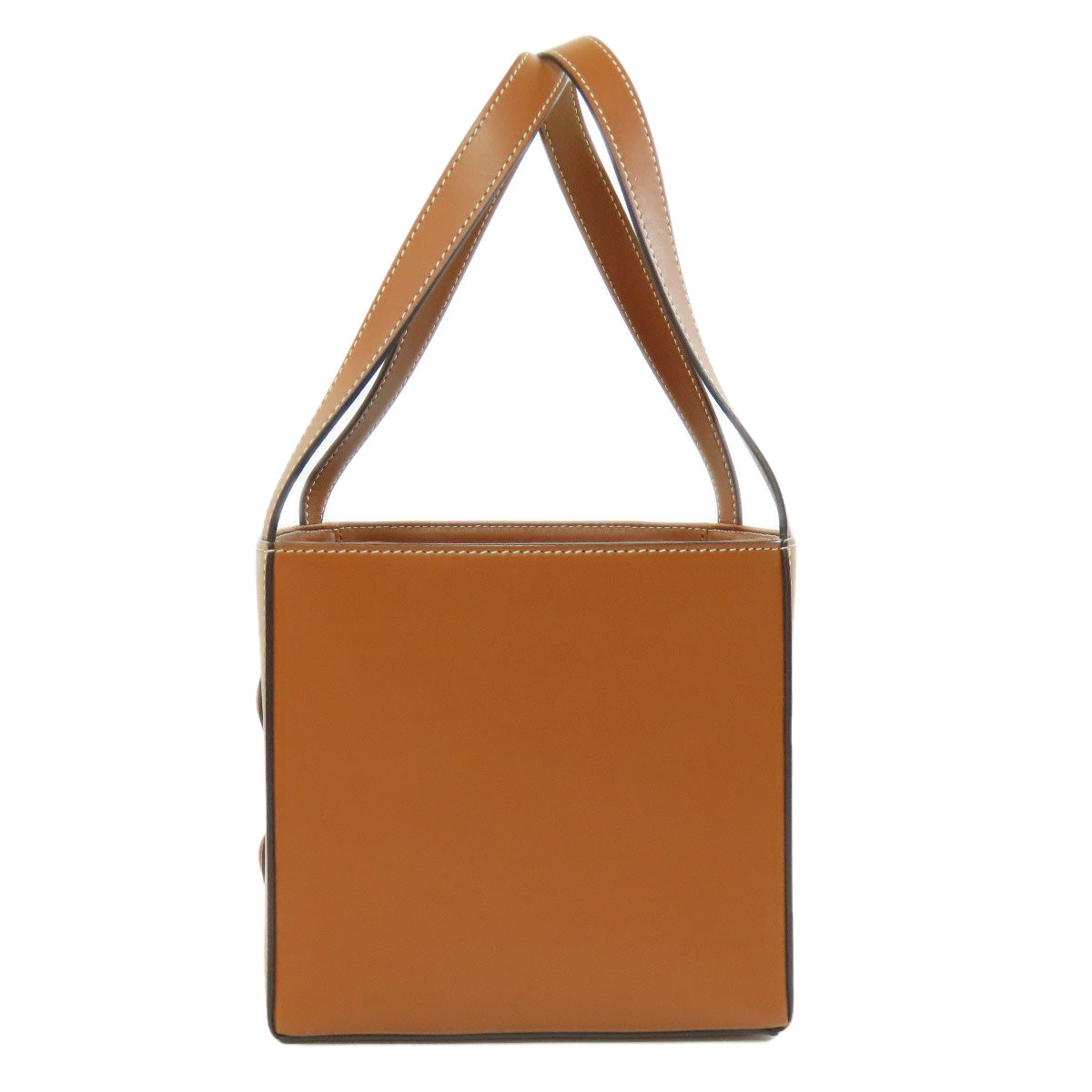 Calfskin Cube Bag Brown Travel Bag