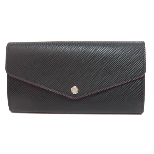 Louis Vuitton Long Purse M64322 Epi Portefeuille Black Wallet Case